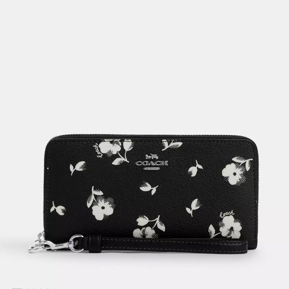 NWT Coach Long Zip Around Wallet With Floral Print - Picture 1 of 4